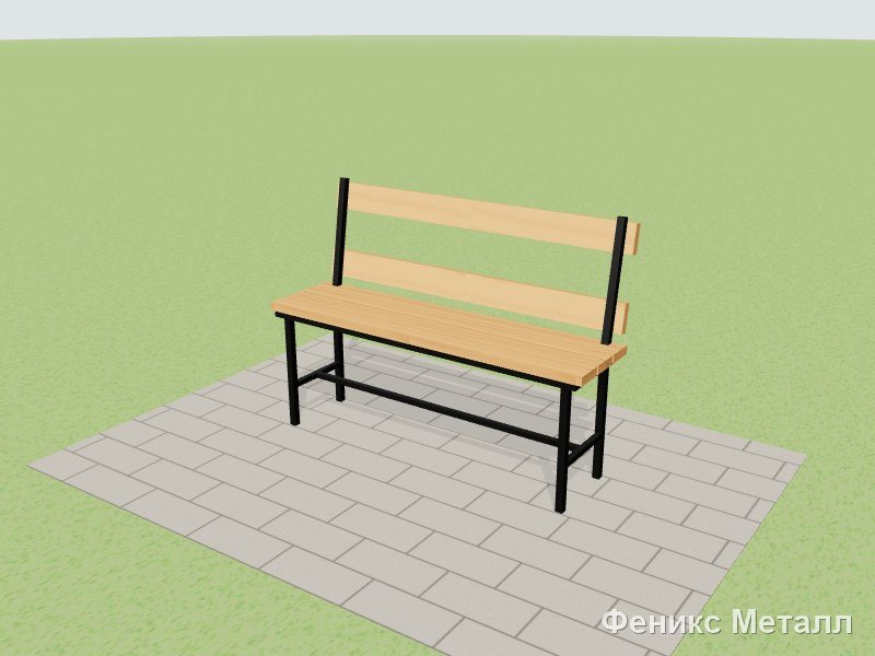 Скамейка со спинкой L02