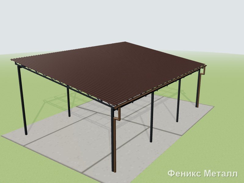 Навес «Большой 6×9 из профлиста» N39
