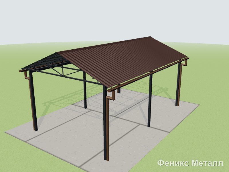 Навес «Двускатный для машины» N41