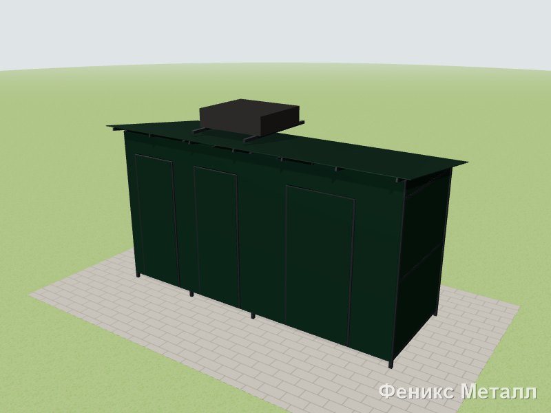 Хозблок 3 в 1 с большой кладовкой Q09