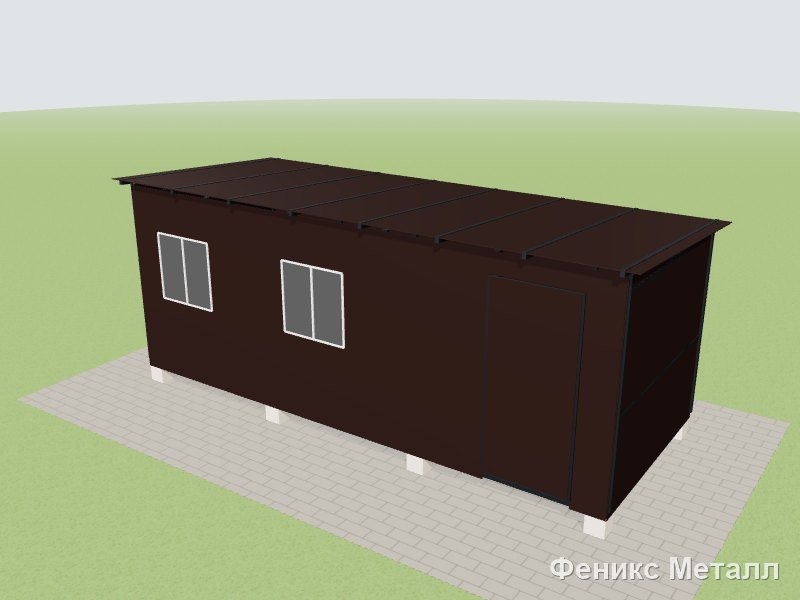 Бытовка 6×2,4 утеплённая Q12