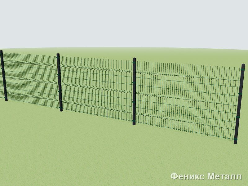 Забор «3D-панели» Z19