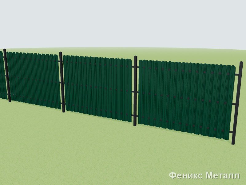 Забор «Штакетник шахматкой 1,8 м» Z33
